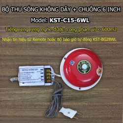 Bộ thu sóng không dây + chuông điện 6 inch KST-C15-6WL